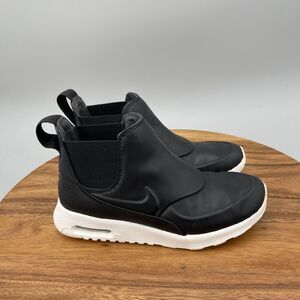 Nike Air Max Thea Mid Shoes Womens Sz 5.5 Black Leather Comfort Walking Sneakers